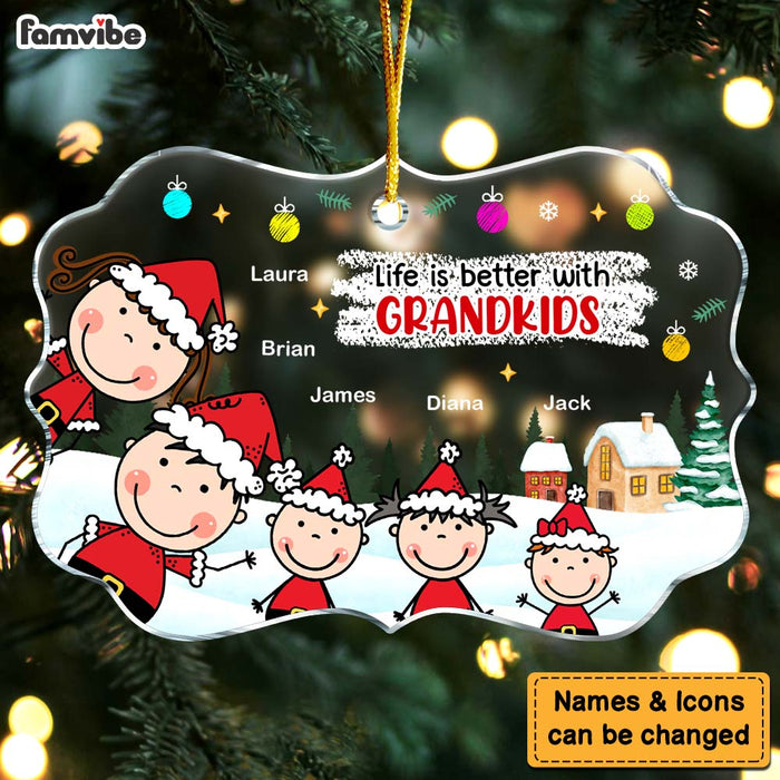 Personalized Life Is Better With Grandkids Benelux Ornament 29358 1