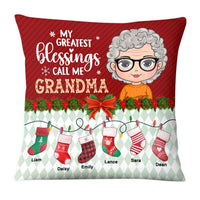 Personalized Gift For Grandma Greatest Blessings Call Me Grandma Pillow 29359 thumb 1