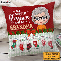 Personalized Gift For Grandma Greatest Blessings Call Me Grandma Pillow 29359 thumb 1