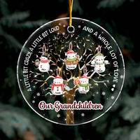 Personalized Snowman Christmas Gift For Grandma Grandparents Circle Ornament 29360 thumb 1