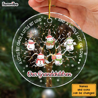 Personalized Snowman Christmas Gift For Grandma Grandparents Circle Ornament 29360 thumb 1