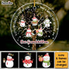Personalized Snowman Christmas Gift For Grandma Grandparents Circle Ornament 29360 1