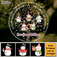 Personalized Snowman Christmas Gift For Grandma Grandparents Circle Ornament 29360 thumb 1