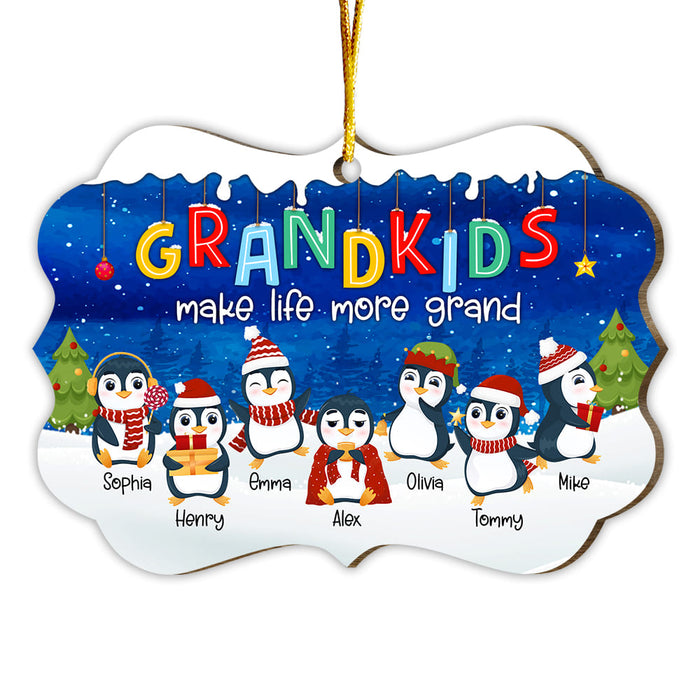 Personalized Penguin Christmas Gift For Grandma Benelux Ornament 29361 1