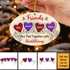 Personalized Sisters Friends Are Tied Together 2 Layered Wood Ornament 29363 1