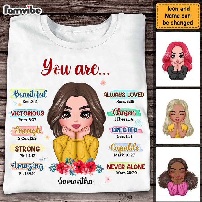 Personalized Gift For Daughter Cartoon You Are Bible Verses Shirt - Hoodie - Sweatshirt 29364 1