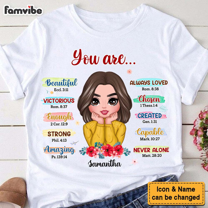 Personalized Gift For Daughter Cartoon You Are Bible Verses Shirt - Hoodie - Sweatshirt 29364 1