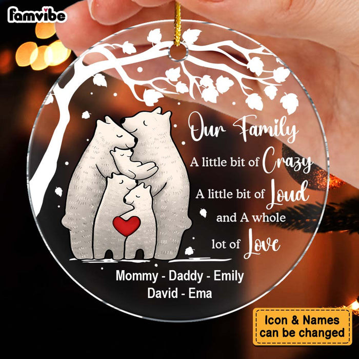 Personalized Gift For Family Whole Lot Of Love Christmas Circle Ornament 29365 1