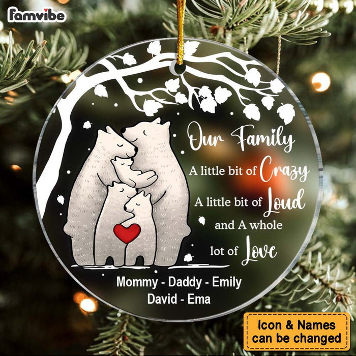 Personalized Gift For Family Whole Lot Of Love Christmas Circle Ornament 29365 1