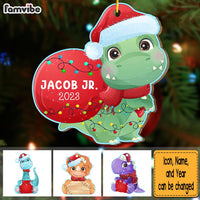 Personalized Dinosaur With Christmas Light  Grandson Ornament 29368 thumb 1
