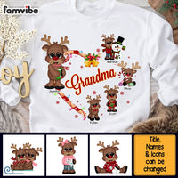 Personalized Gift For Grandma Christmas Reindeers Shirt - Hoodie - Sweatshirt 29369 thumb 1