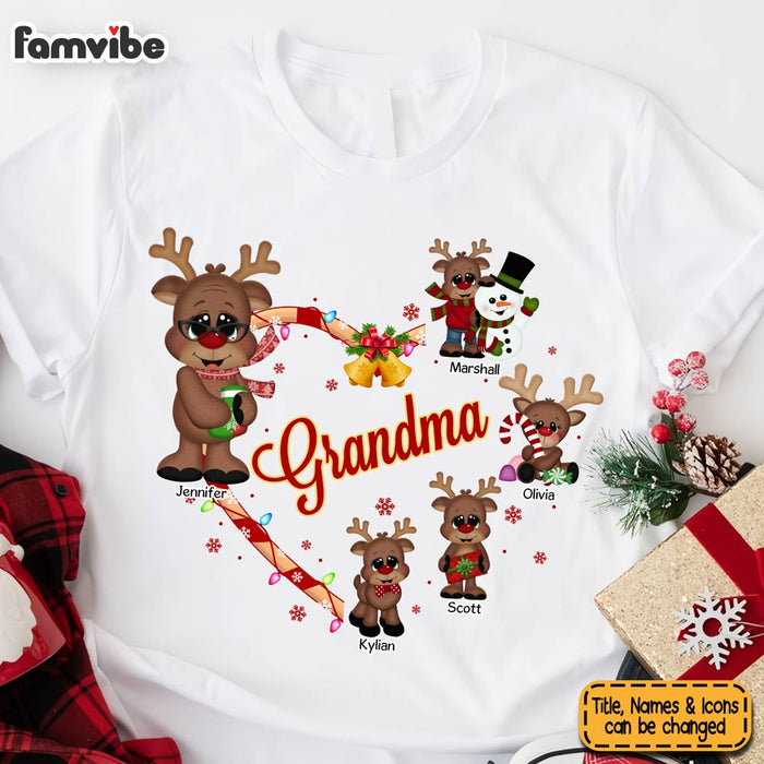 Personalized Gift For Grandma Christmas Reindeers Shirt - Hoodie - Sweatshirt 29369 1