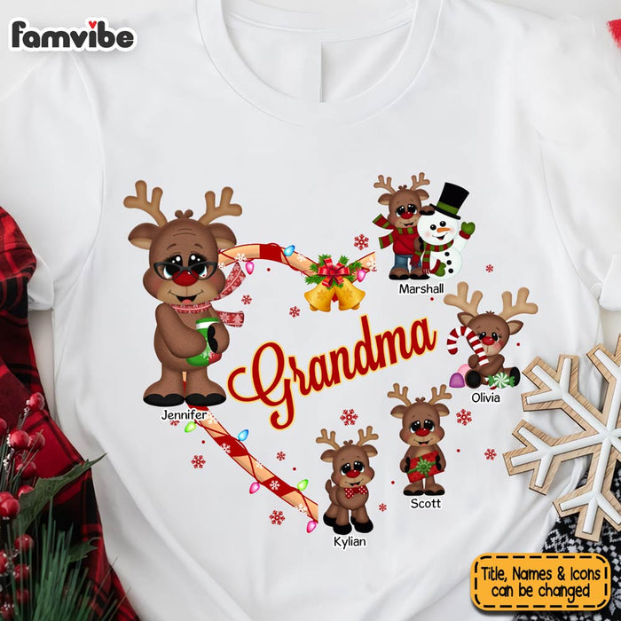 Personalized Gift For Grandma Christmas Reindeers Shirt - Hoodie - Sweatshirt 29369 1