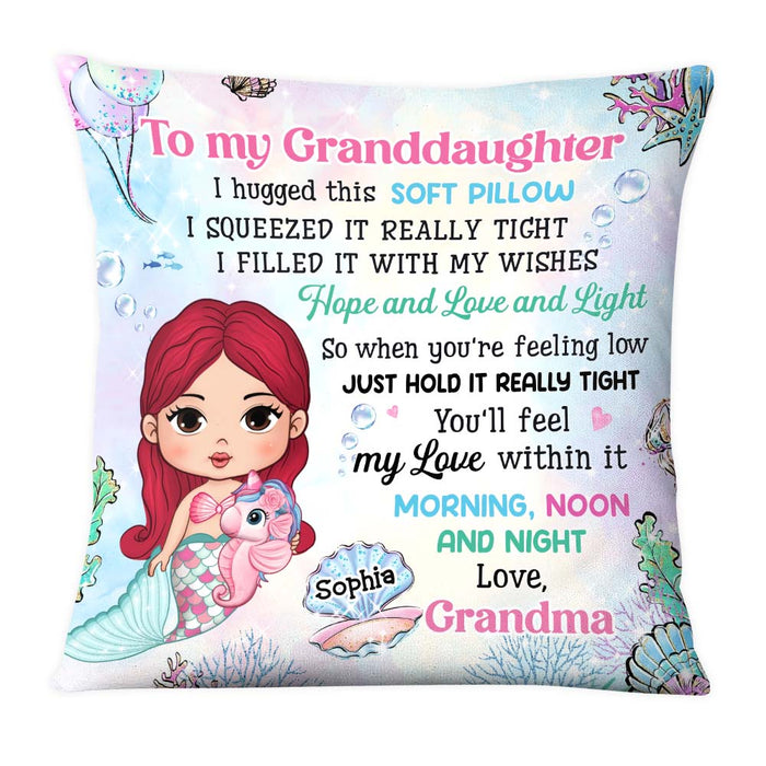 Personalized To My Granddaughter Mermaid Pillow 29370 1
