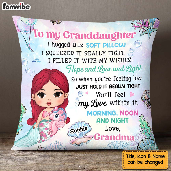 Personalized To My Granddaughter Mermaid Pillow 29370 1