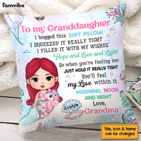 Personalized To My Granddaughter Mermaid Pillow 29370 thumb 1