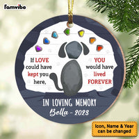 Personalized Dog Memorial Gift If Love Could Have Kept You Here Circle Ornament 29371 thumb 1