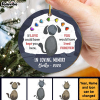 Personalized Dog Memorial Gift If Love Could Have Kept You Here Circle Ornament 29371 thumb 1