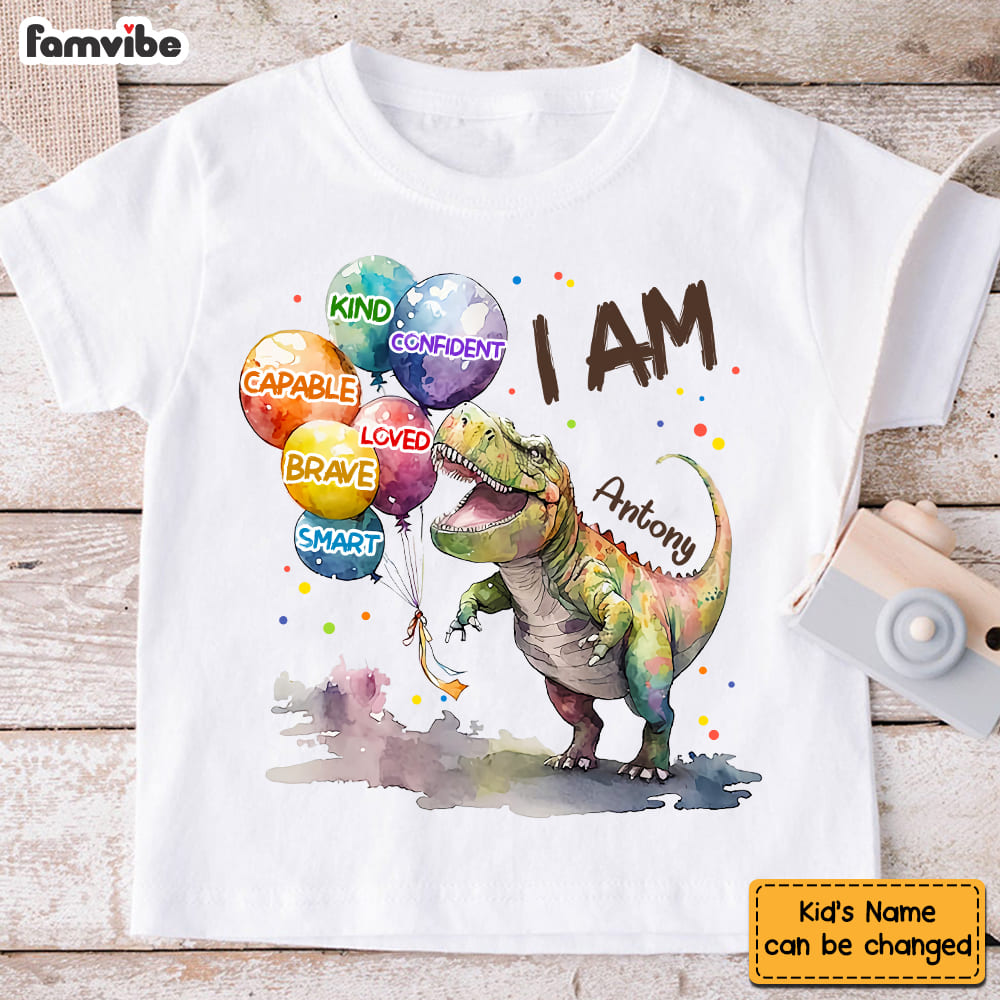 Personalized Gift For Grandson I Am Kind Dinosaur Kid T Shirt 29373 Mockup 2
