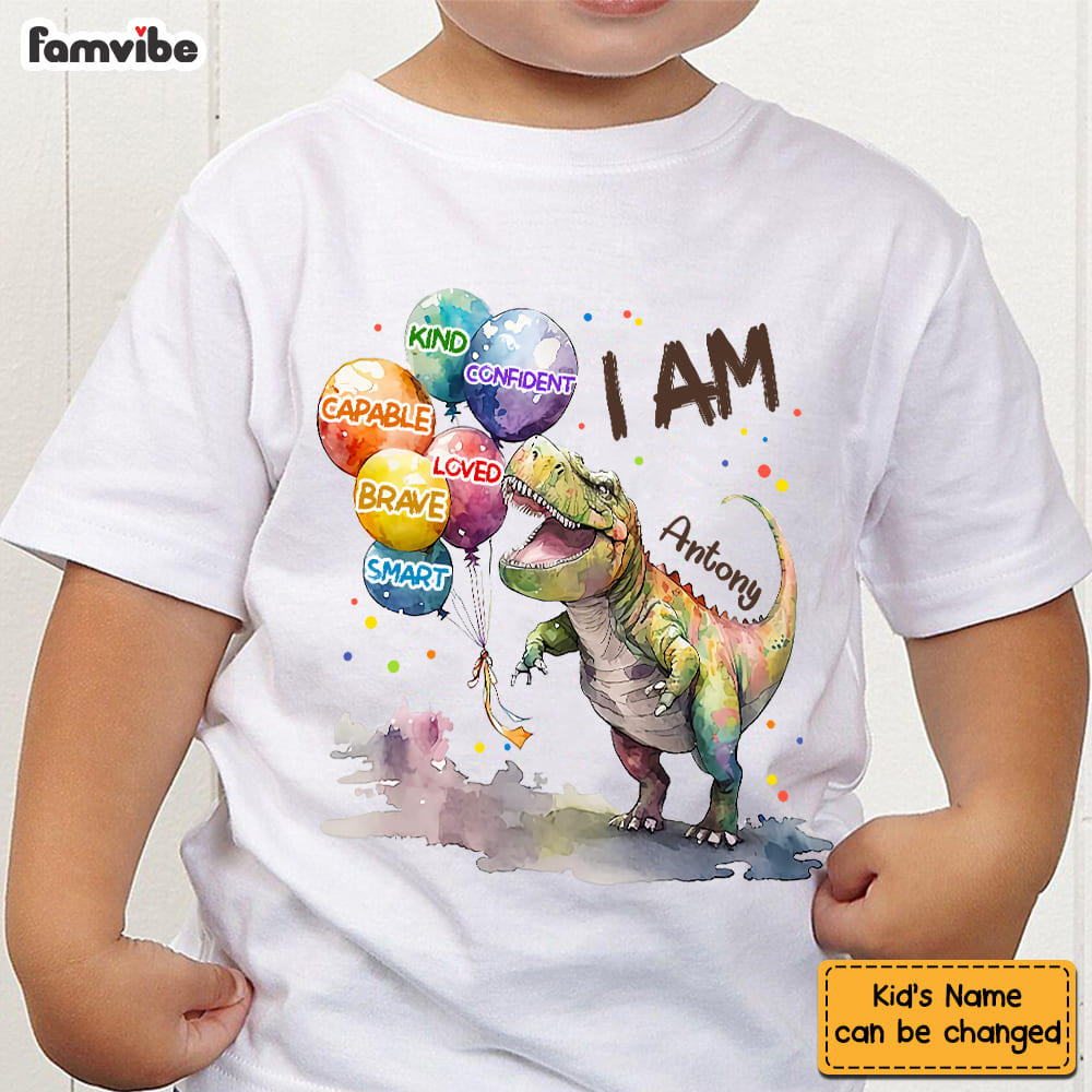 Personalized Gift For Grandson I Am Kind Dinosaur Kid T Shirt 29373 Mockup 2