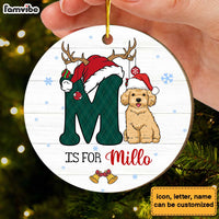 Personalized Alphabet Name For Dog Circle Ornament 29381 thumb 1