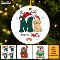 Personalized Alphabet Name For Dog Circle Ornament 29381 thumb 1