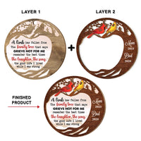 Personalized Memorial Cardinal Remember The Best Times 2 Layered Wood Ornament 29386 thumb 1