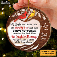 Personalized Memorial Cardinal Remember The Best Times 2 Layered Wood Ornament 29386 thumb 1