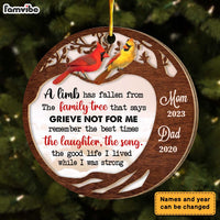 Personalized Memorial Cardinal Remember The Best Times 2 Layered Wood Ornament 29386 thumb 1