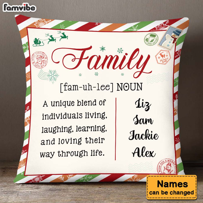 Personalized Family Names Postcard Pillow 29388 1