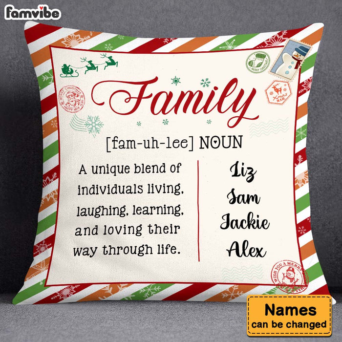 Personalized Family Names Postcard Pillow 29388 1