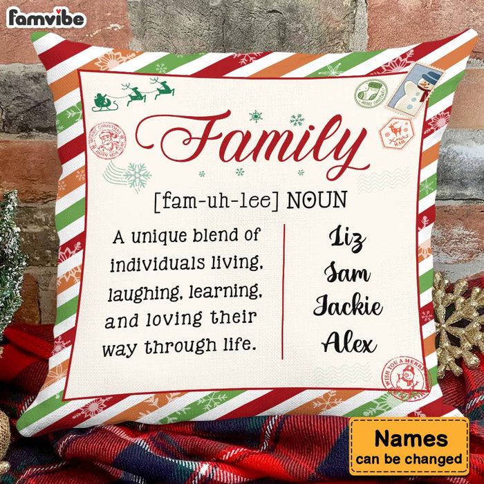 Personalized Family Names Postcard Pillow 29388 1