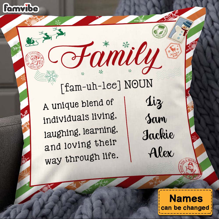 Personalized Family Names Postcard Pillow 29388 1