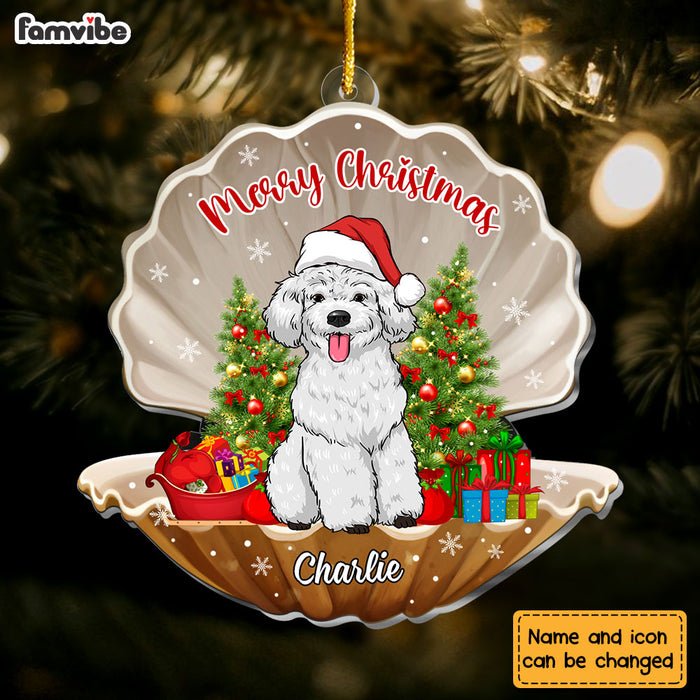 Personalized Dog Christmas Shell Ornament 29389 1