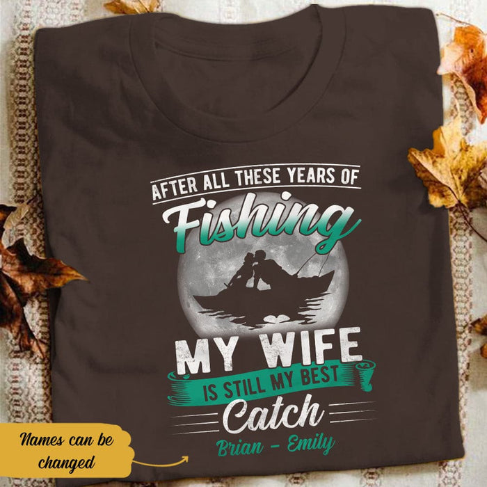 Personalized Husband Wife Fishing T Shirt JN214 85O58 1