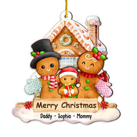 Personalized Gingerbread Cookie Family Christmas Ornament 29390 thumb 1