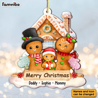 Personalized Gingerbread Cookie Family Christmas Ornament 29390 thumb 1