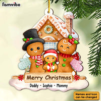 Personalized Gingerbread Cookie Family Christmas Ornament 29390 thumb 1