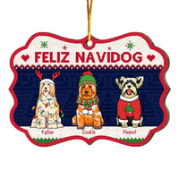 Personalized Gift For Dog Lover Feliz Navidog Benelux Ornament 29393 thumb 1