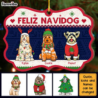 Personalized Gift For Dog Lover Feliz Navidog Benelux Ornament 29393 thumb 1