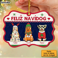 Personalized Gift For Dog Lover Feliz Navidog Benelux Ornament 29393 thumb 1