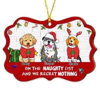 Personalized Dog Christmas On The Naughty List Regret Nothing Benelux Ornament 29397 thumb 1