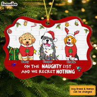 Personalized Dog Christmas On The Naughty List Regret Nothing Benelux Ornament 29397 thumb 1