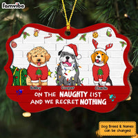 Personalized Dog Christmas On The Naughty List Regret Nothing Benelux Ornament 29397 thumb 1