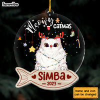 Personalized Gift For Cat Lover Meowy Catmas Ornament 29398 thumb 1
