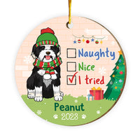 Personalized Christmas Gift For Dog Lovers I Tried Circle Ornament 29400 thumb 1