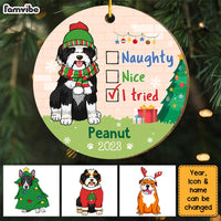 Personalized Christmas Gift For Dog Lovers I Tried Circle Ornament 29400 thumb 1