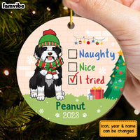 Personalized Christmas Gift For Dog Lovers I Tried Circle Ornament 29400 thumb 1
