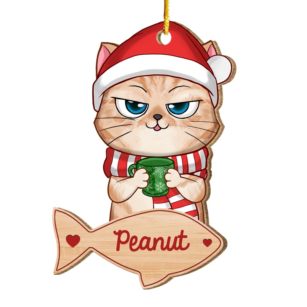 Personalized Gift For Cat Lover Christmas Ornament 29401 Primary Mockup