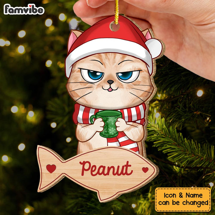 Personalized Gift For Cat Lover Christmas Ornament 29401 1